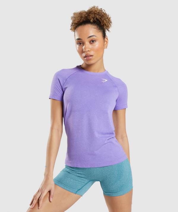 Damske Tricka Gymshark Vital Seamless 2.0 Light Svetlo Nachový | BO0218475